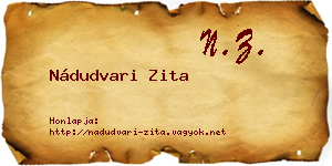 Nádudvari Zita névjegykártya